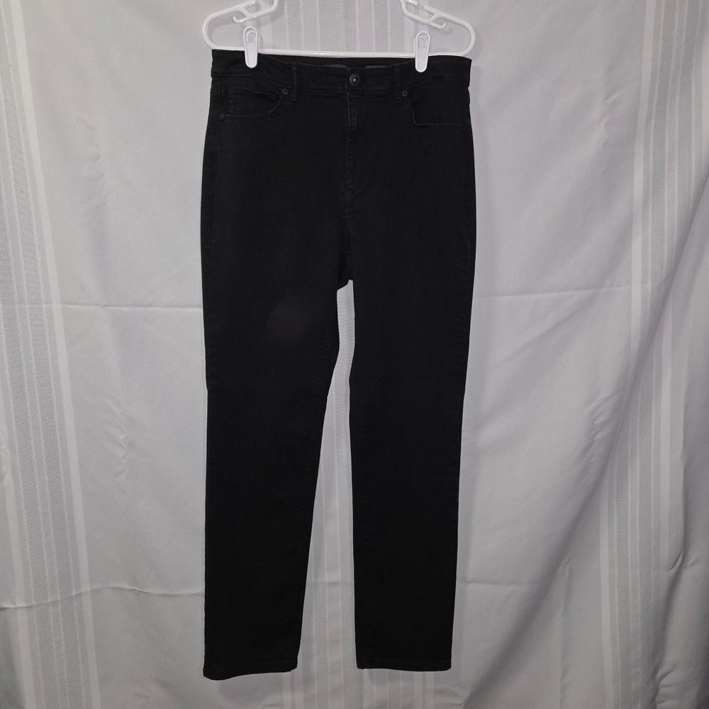 J. Jill Denim Jeans Womens 10R Black High-Rise Straight Leg WPT257011 Stretch